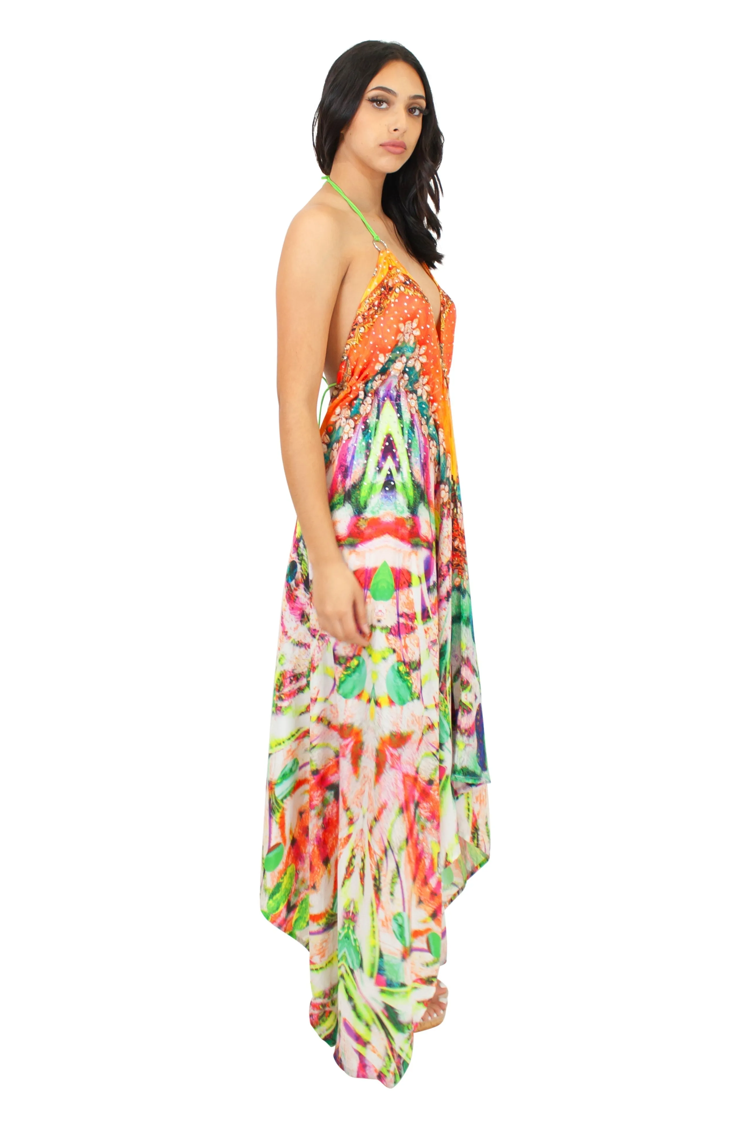 LD-104 Dress in Green Mix