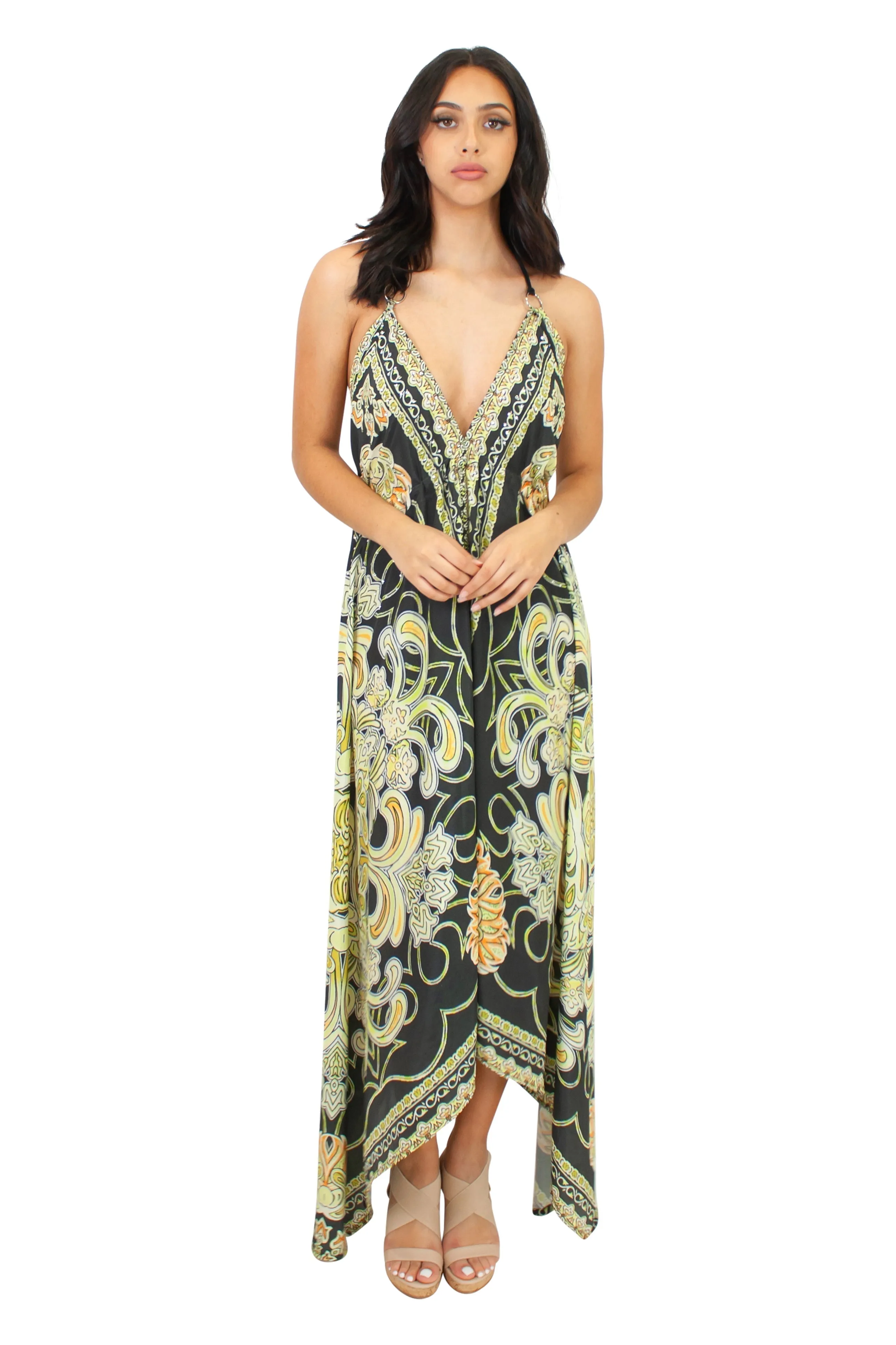 LD-104 Dress in Green Mix