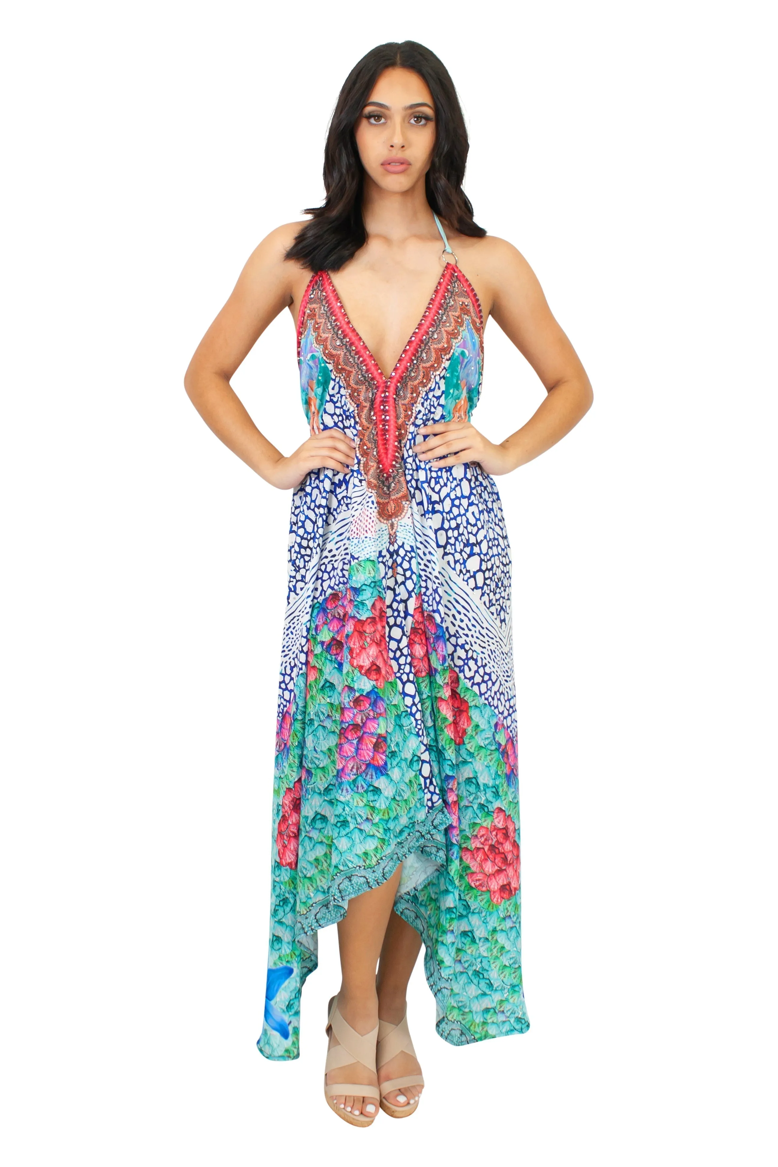 LD-104 Dress in Green Mix