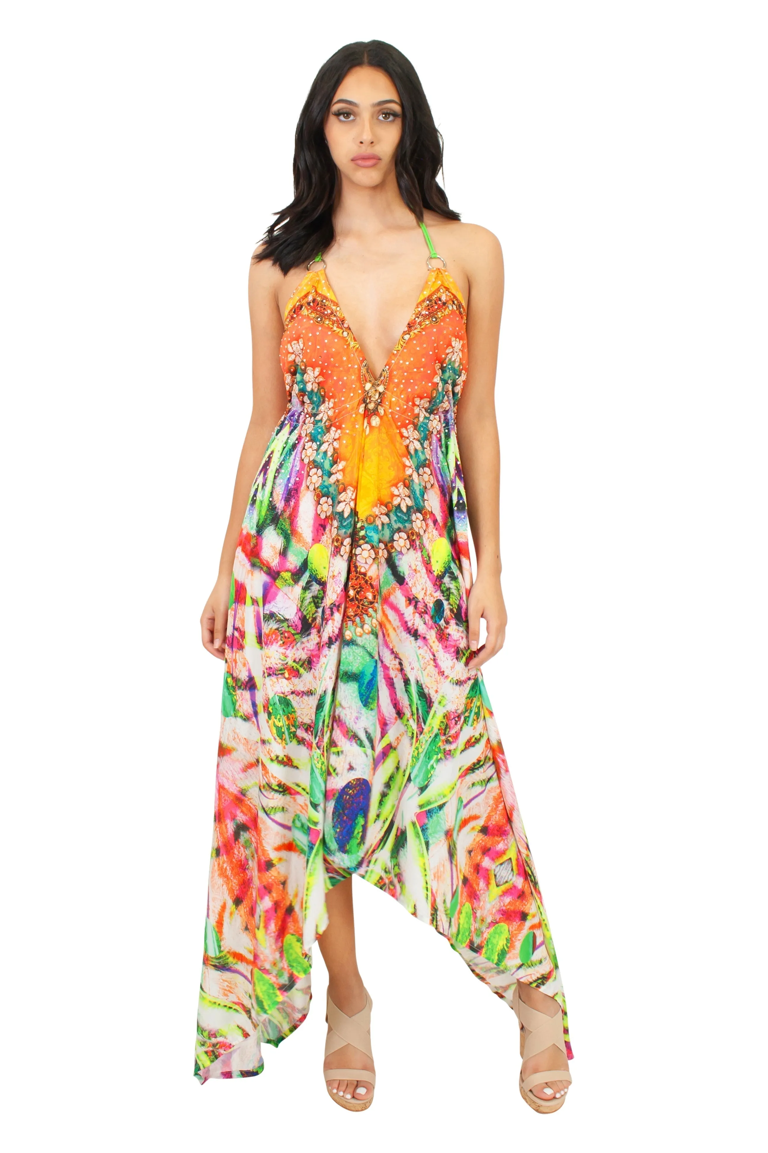 LD-104 Dress in Green Mix