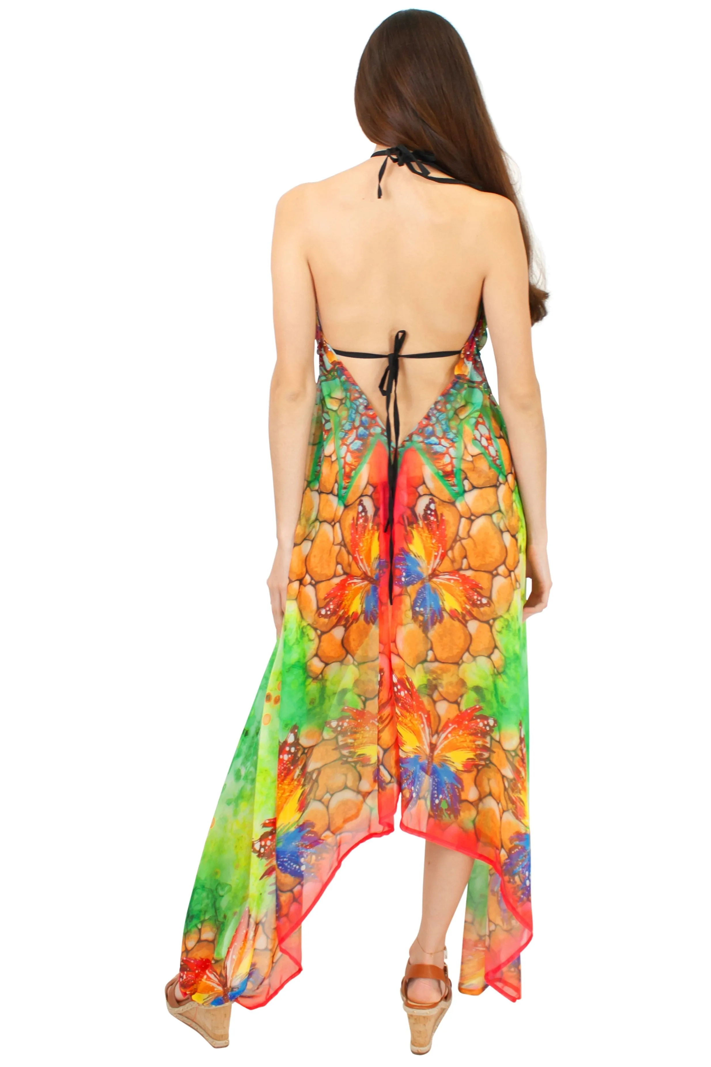 LD-104 Dress in Orange Mix