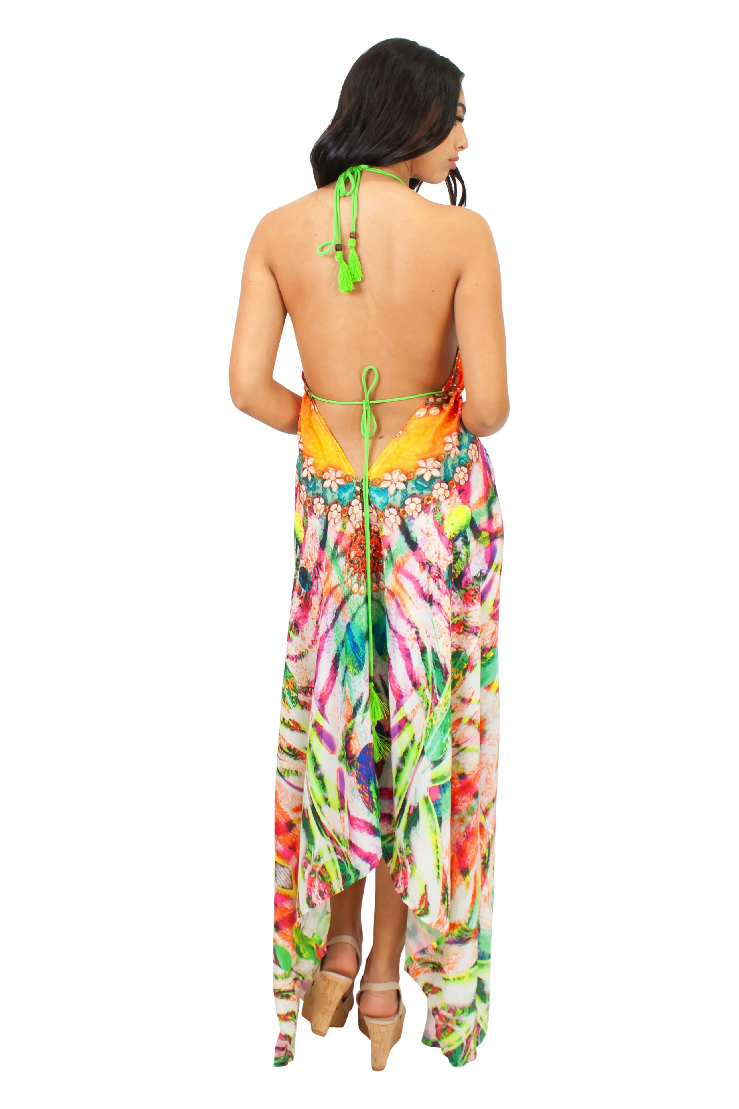 LD-104 Dress in Orange Mix
