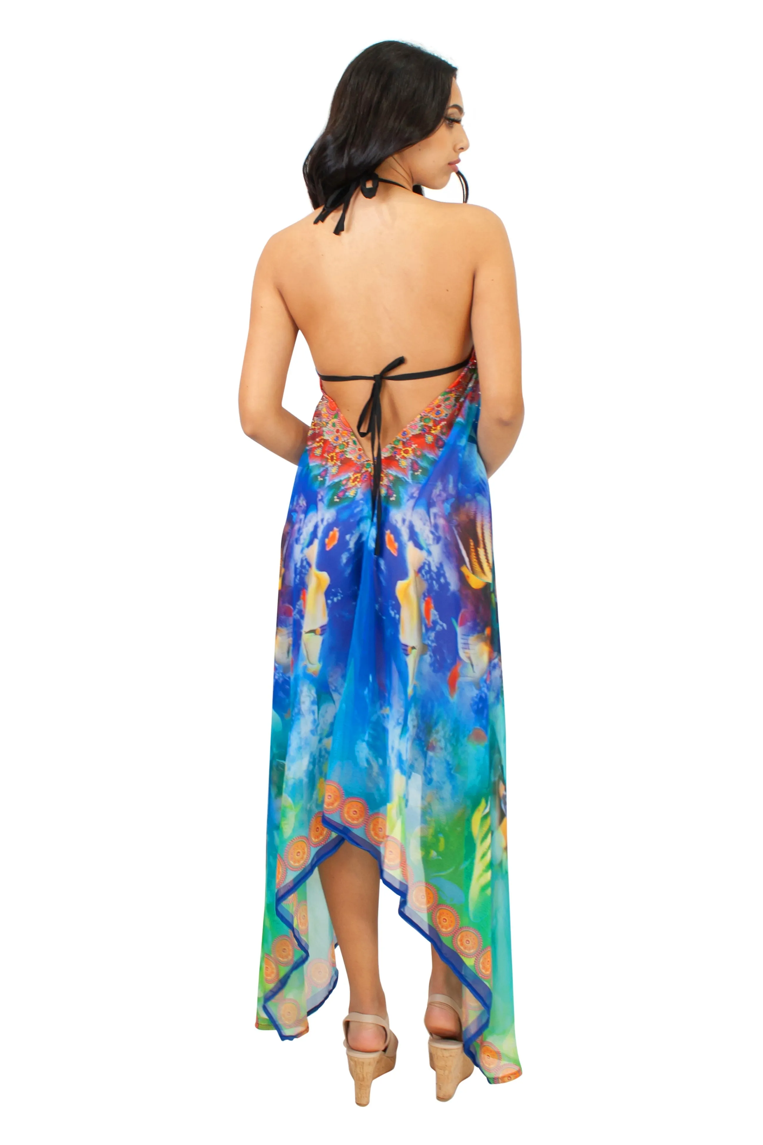 LD-104 Dress in Orange Mix