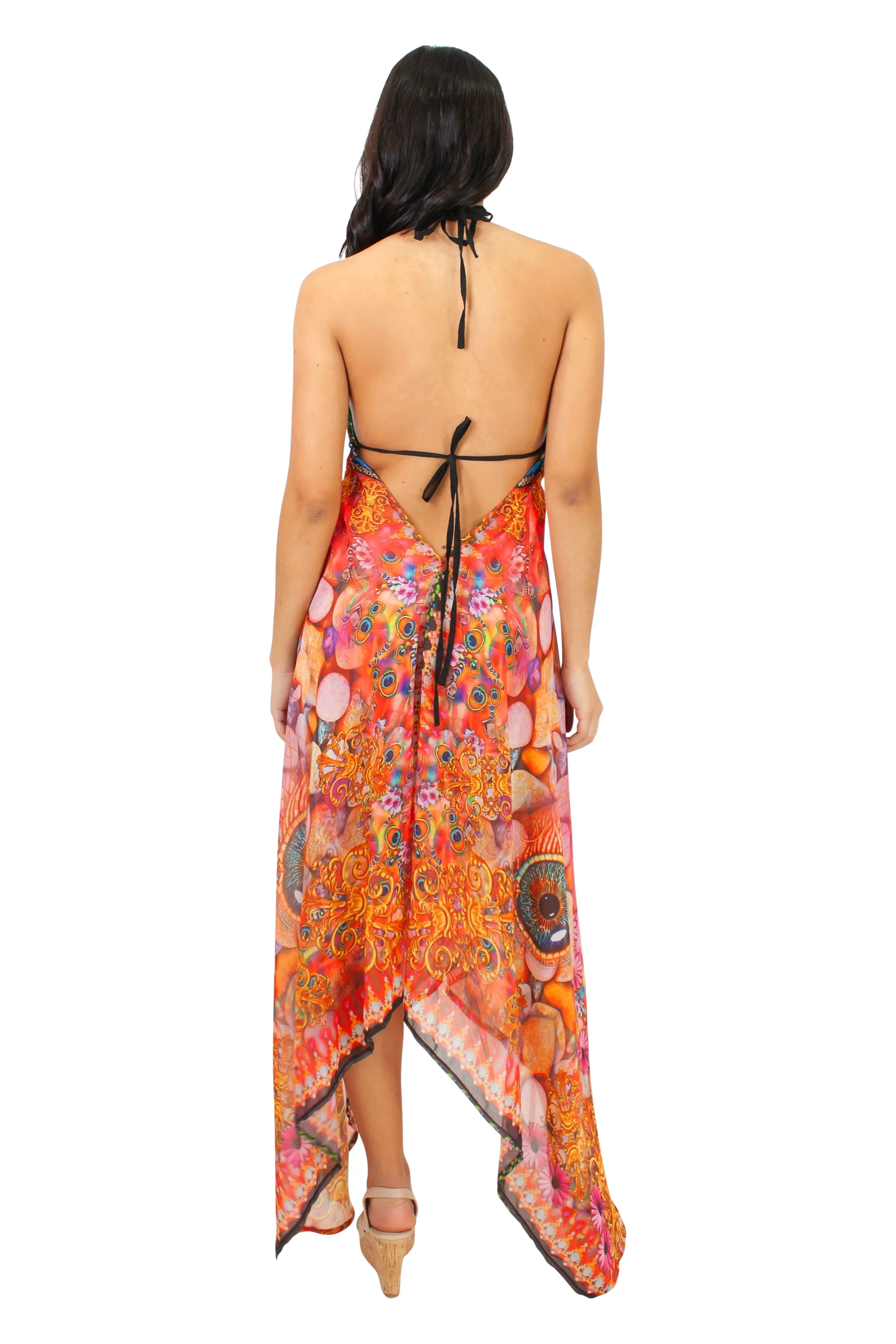 LD-104 Dress in Orange Mix