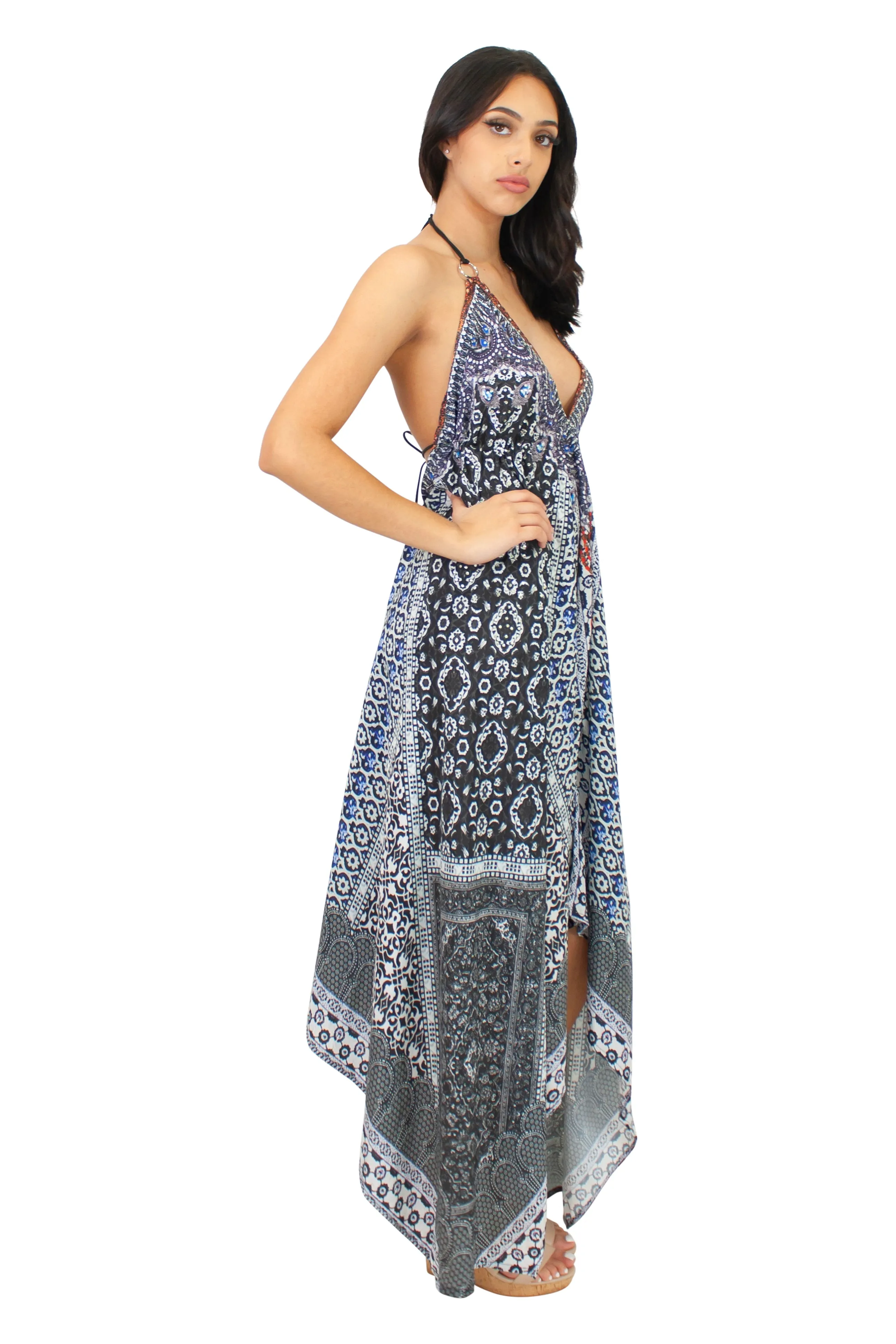LD-104 Dress in Orange Mix