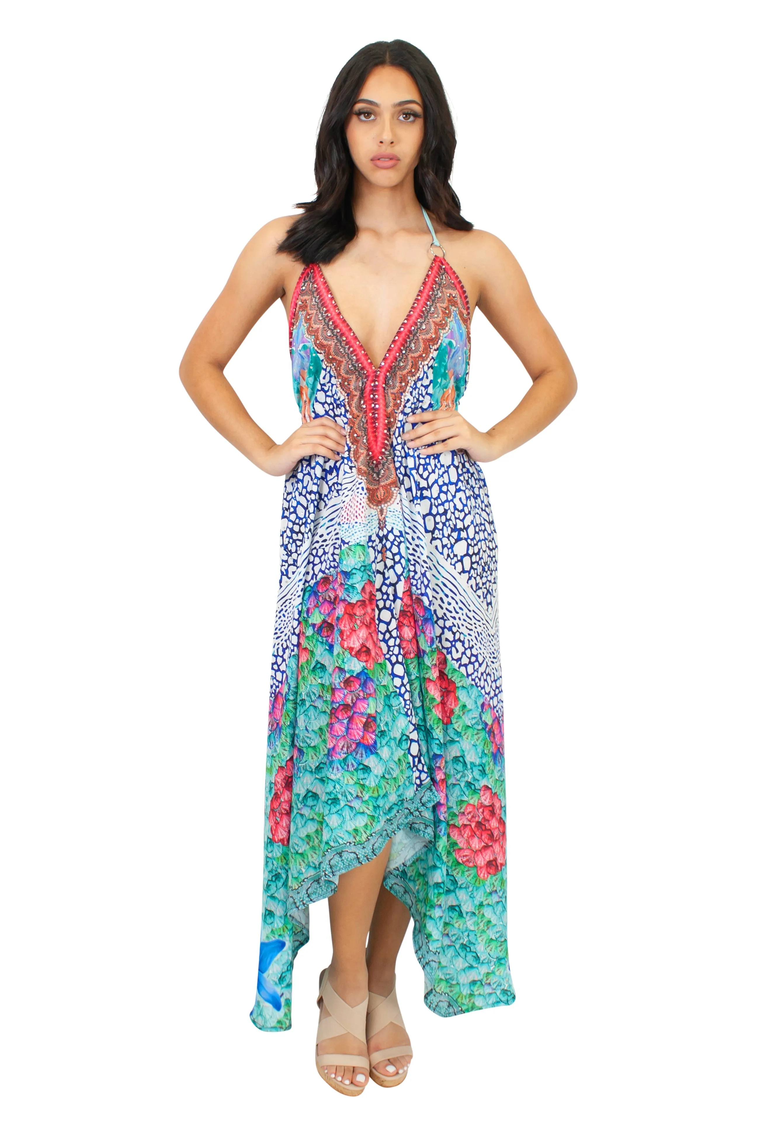 LD-104 Dress in Orange Mix