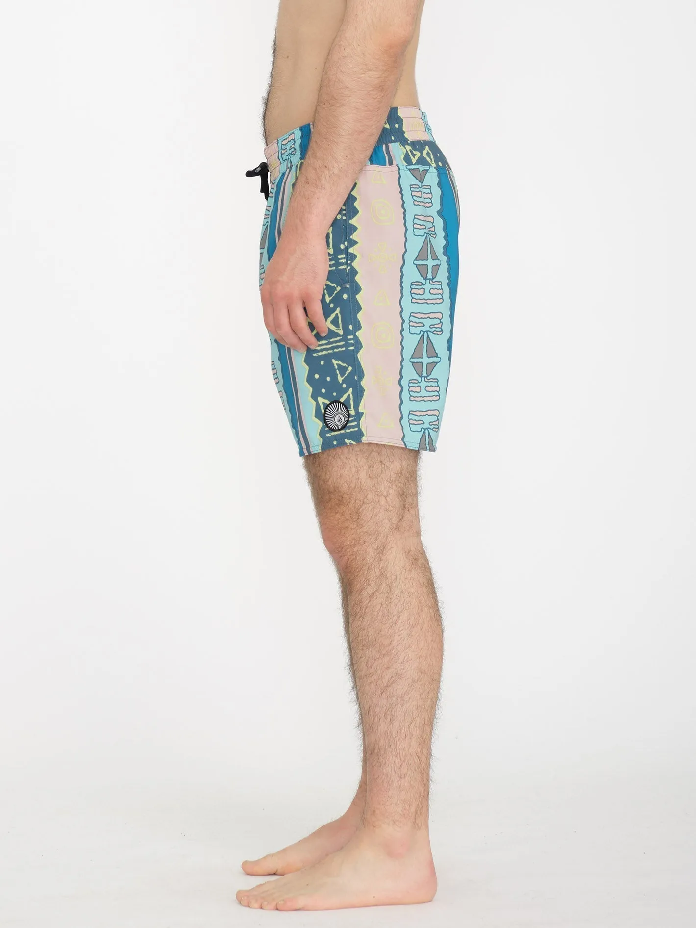 Lido Print Trunk 17" Boardshort - CRETE BLUE