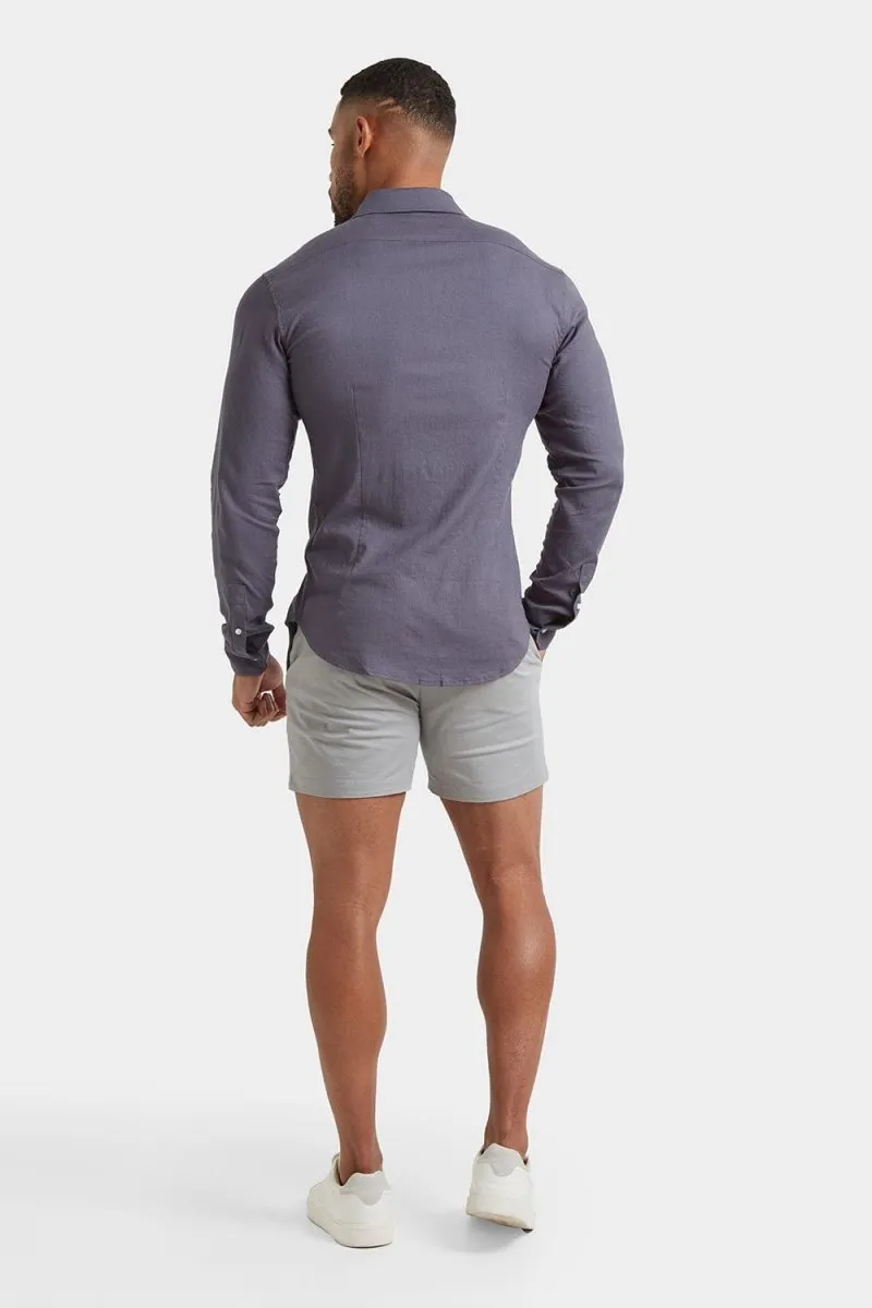 Linen Blend Shirt in Denim