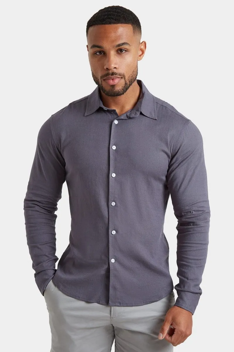 Linen Blend Shirt in Denim