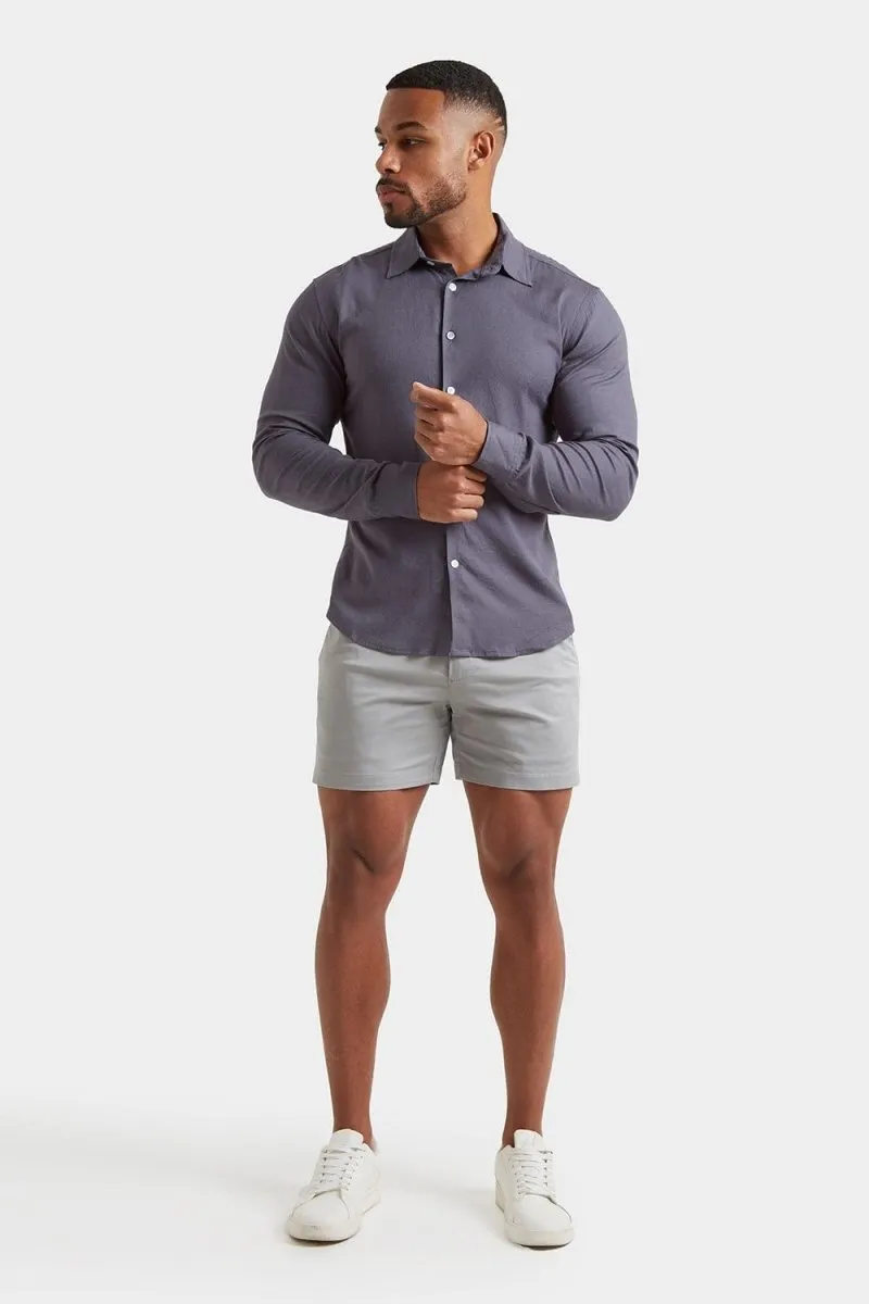 Linen Blend Shirt in Denim