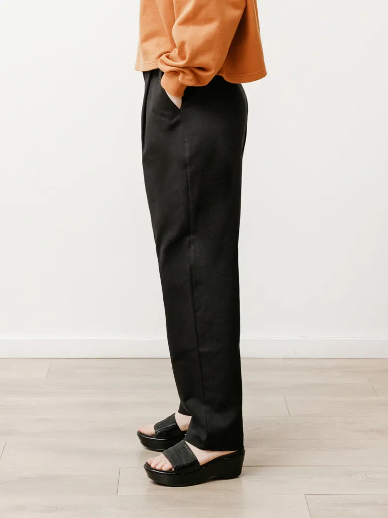 long pleat trouser - canvas midnight
