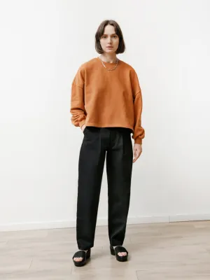 long pleat trouser - canvas midnight