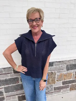 Lovely Knit Top Navy