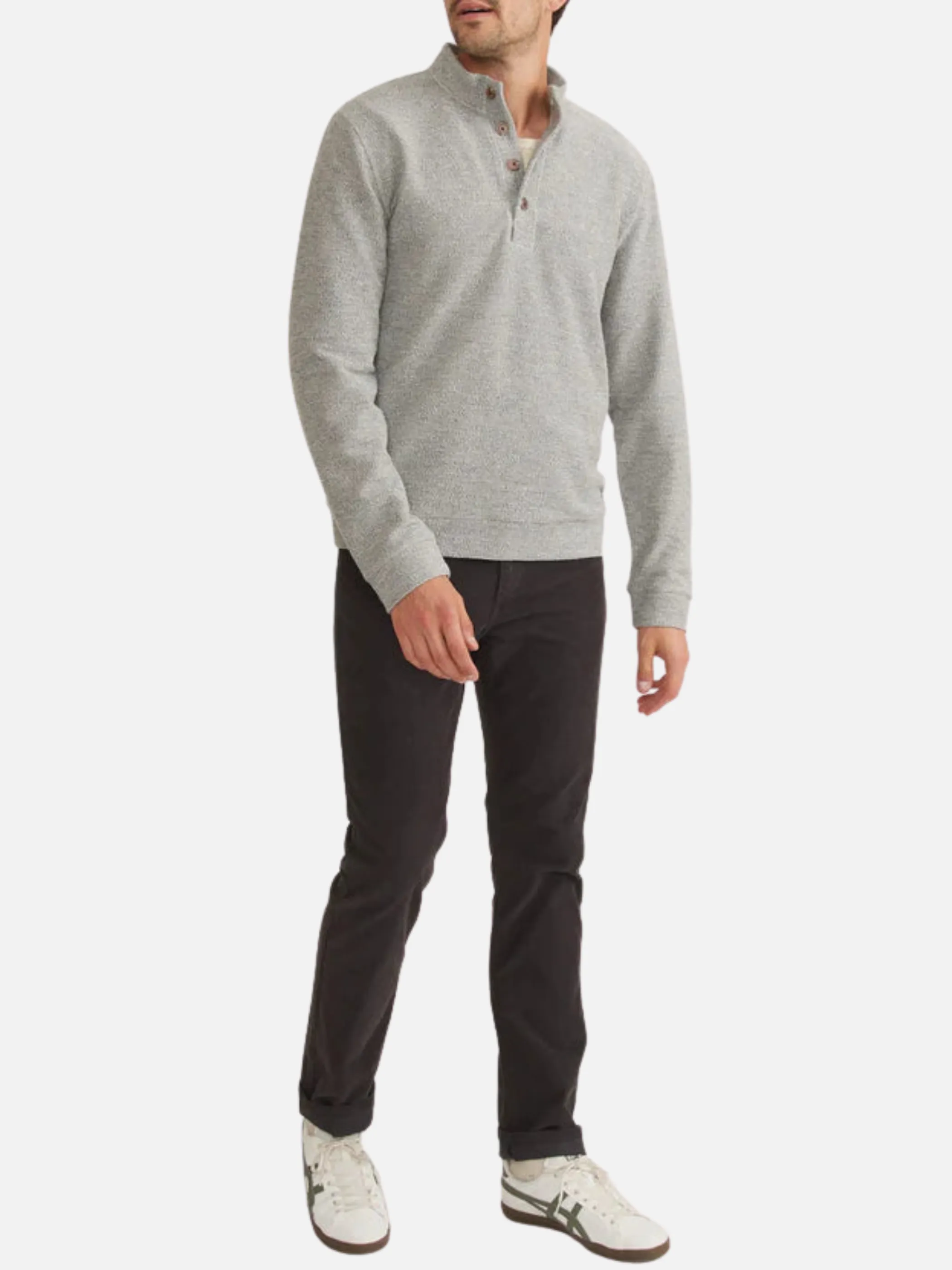 Marine Layer Clayton Textured Pullover - Grey