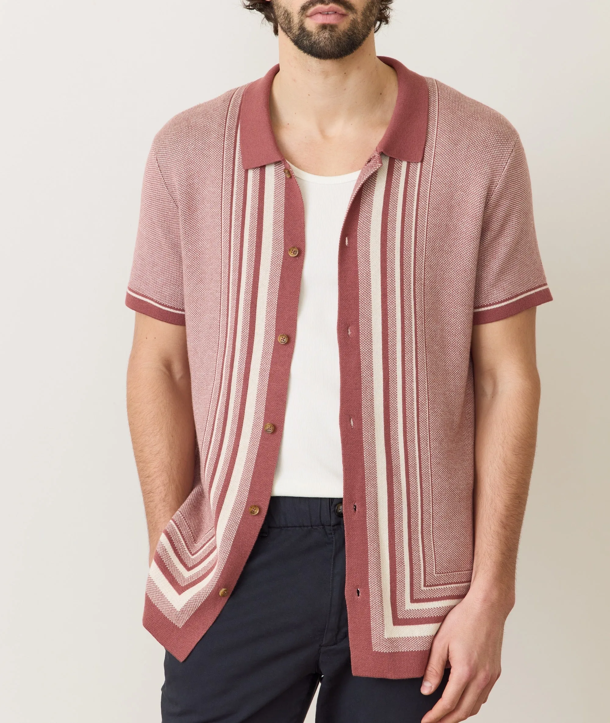 Marine Layer Ethan Sweater Button-Down Shirt