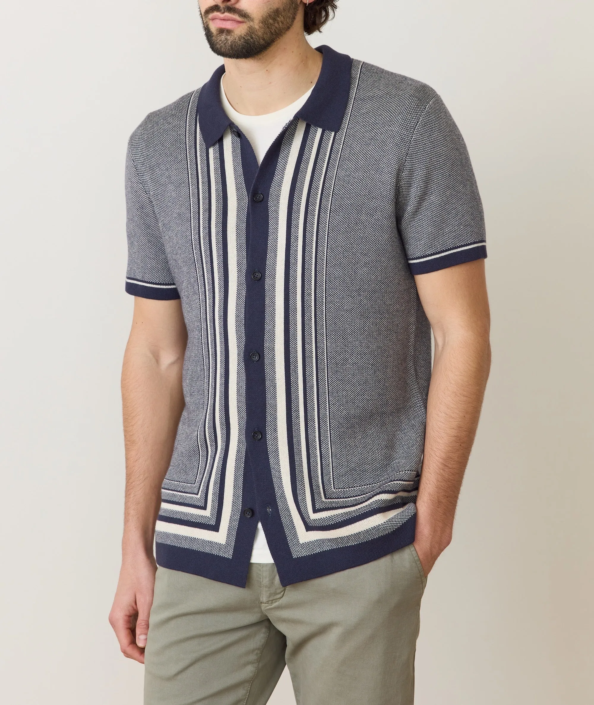 Marine Layer Ethan Sweater Button-Down Shirt