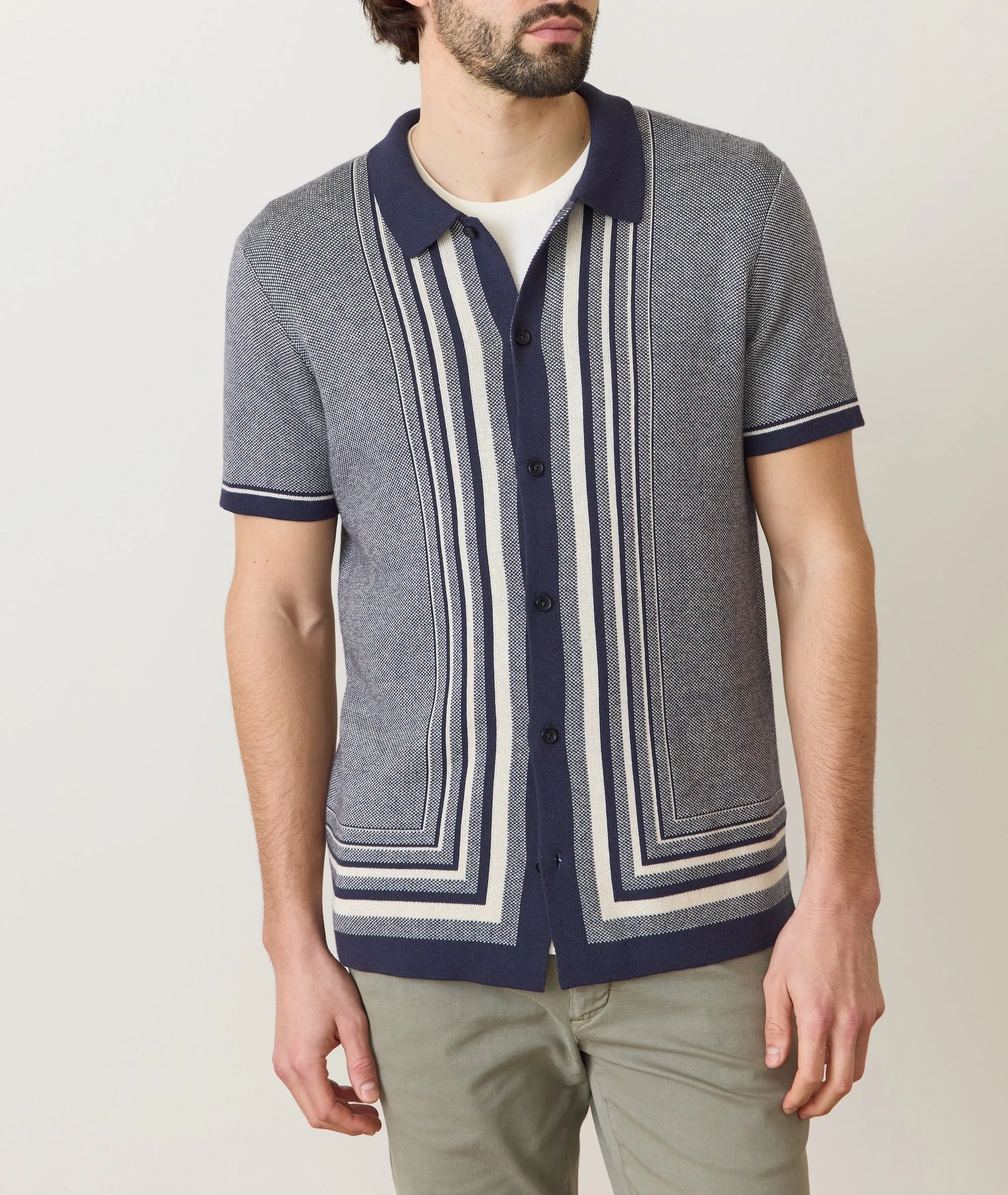 Marine Layer Ethan Sweater Button-Down Shirt