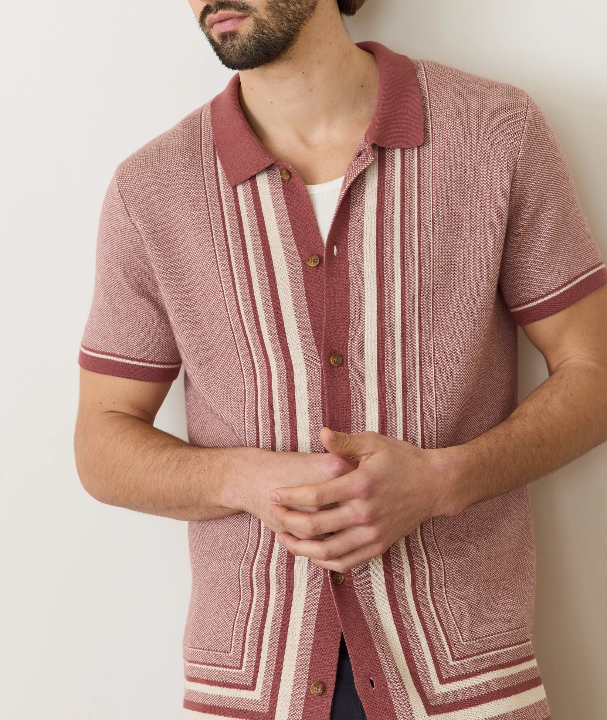Marine Layer Ethan Sweater Button-Down Shirt