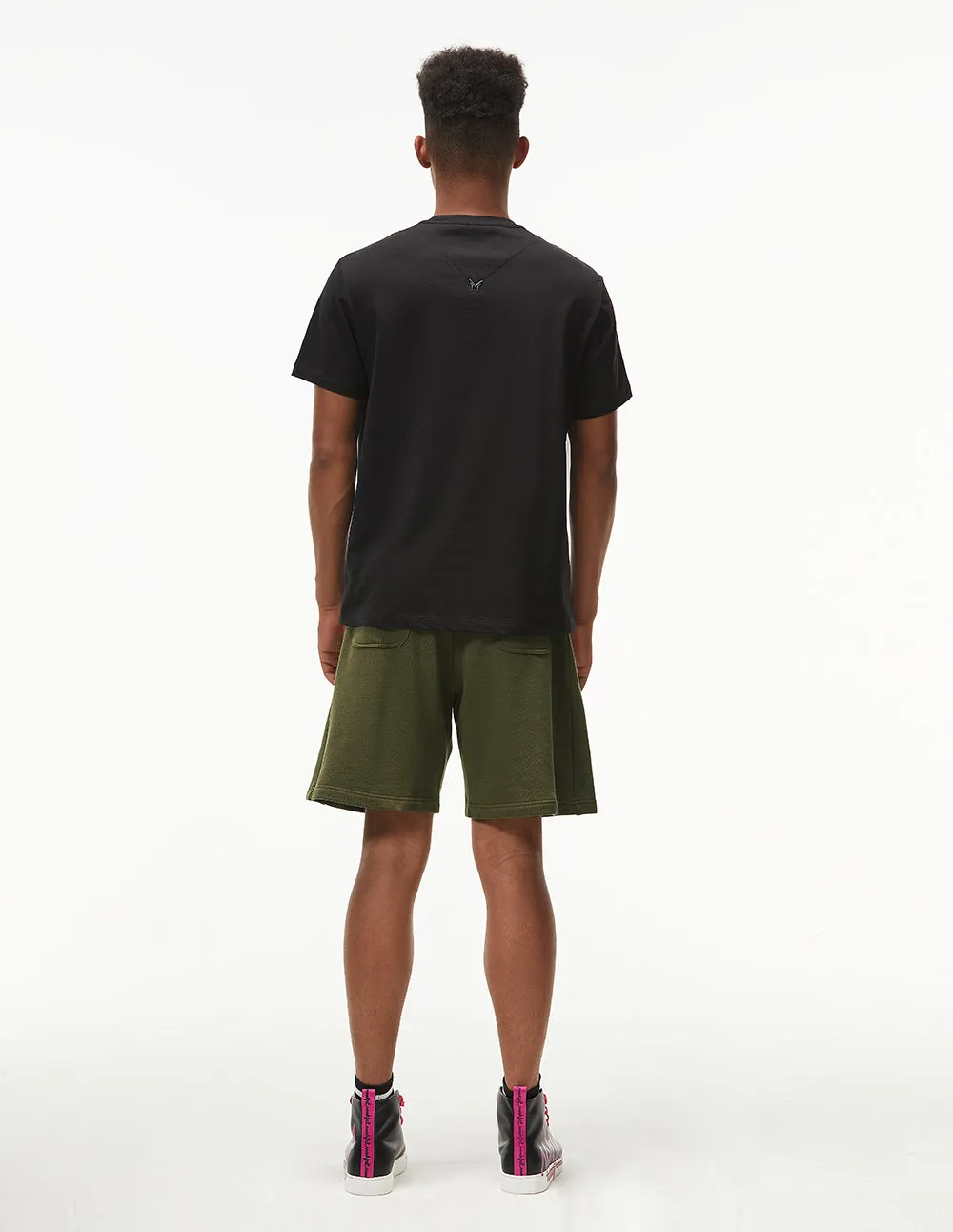 MARK FAST MEN OVERSIZE NAVY CASUAL SPORTS SHORTS WITH MF MONSTER PARK EMBROIDERY