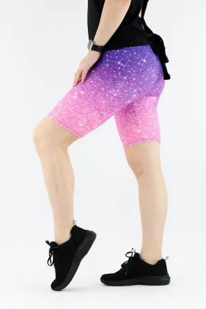 Midnight Pink Ombre - Casual Long Shorts