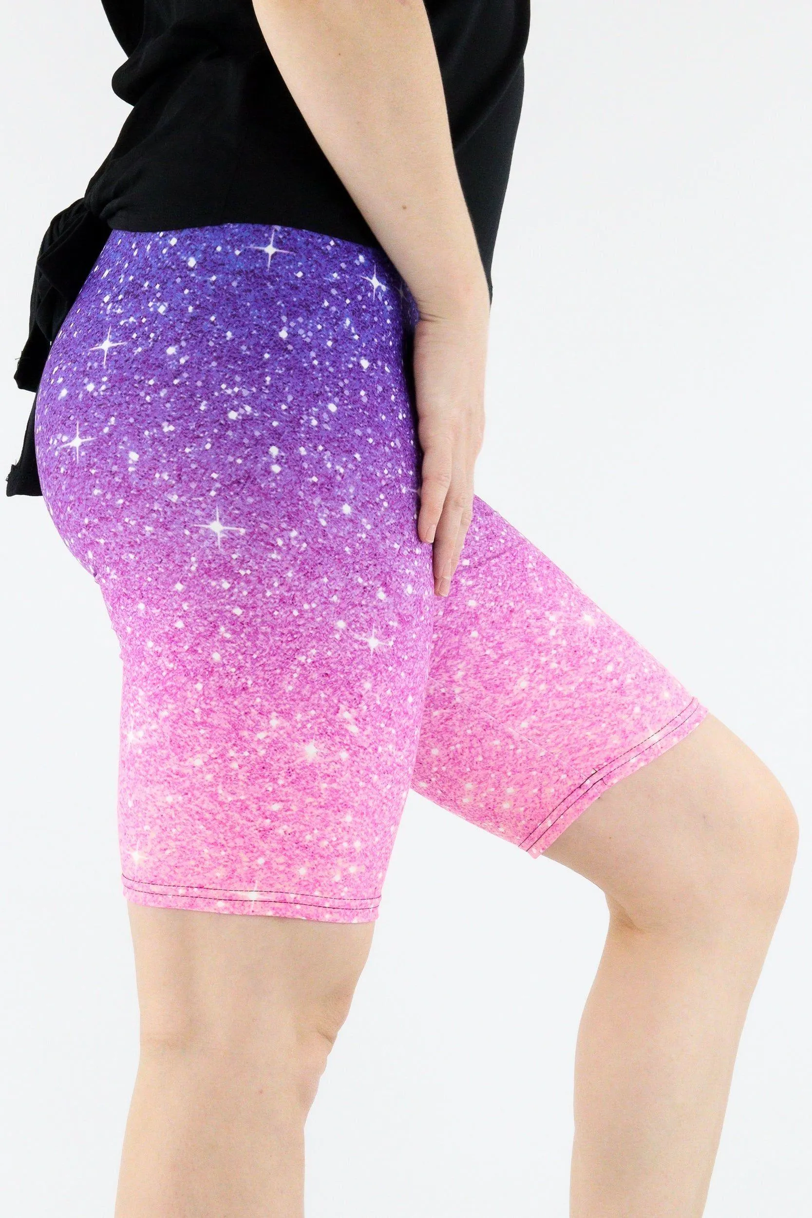 Midnight Pink Ombre - Casual Long Shorts
