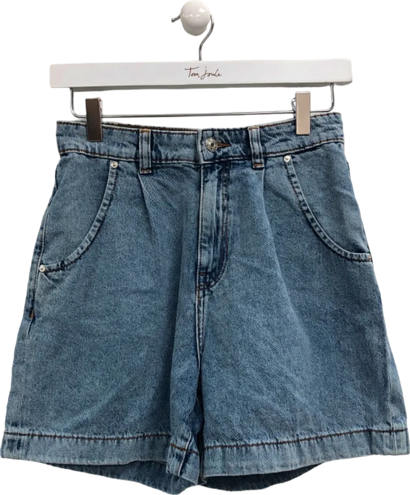 MNG Blue Denim High-Waisted Shorts EUR 34 / UK 6