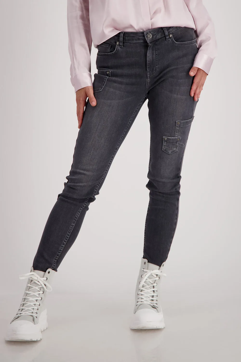 Monari Denim Pants with Embelishment M806525