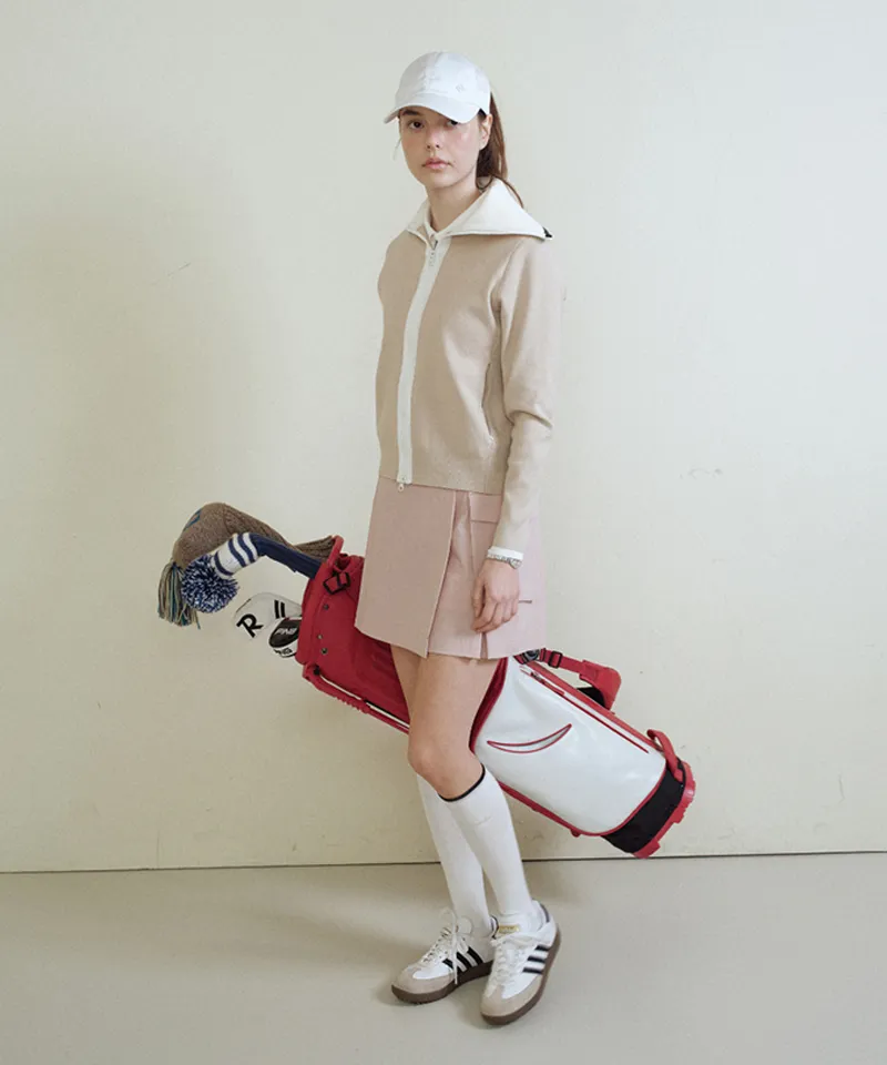 Monday Flow Women's New Outdoor Knit Zip-Up - Beige