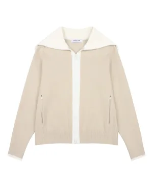Monday Flow Women's New Outdoor Knit Zip-Up - Beige