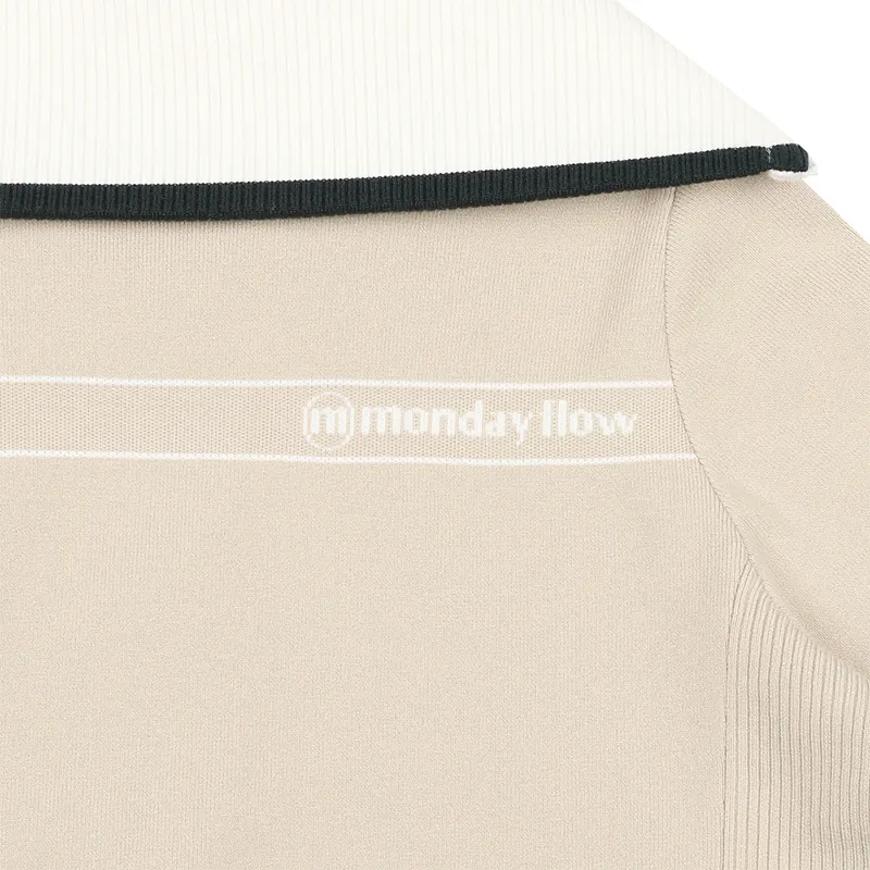 Monday Flow Women's New Outdoor Knit Zip-Up - Beige