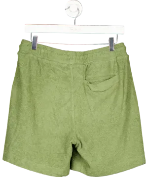 MR P. Green Straight-leg Organic Cotton Drawstring Shorts UK S