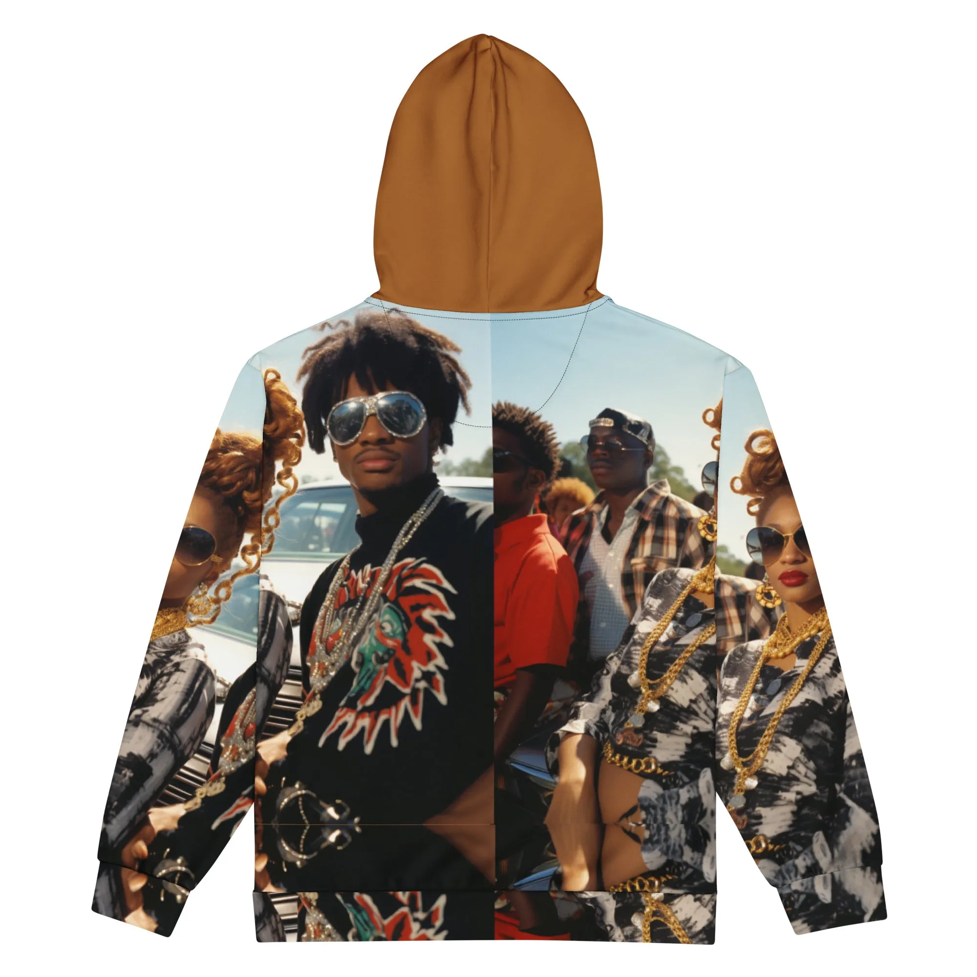 Nappy Gang Rich Gold Zip Up Hoodie Unisex