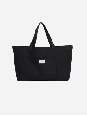 Natural Cotton Canvas Shopper | Black