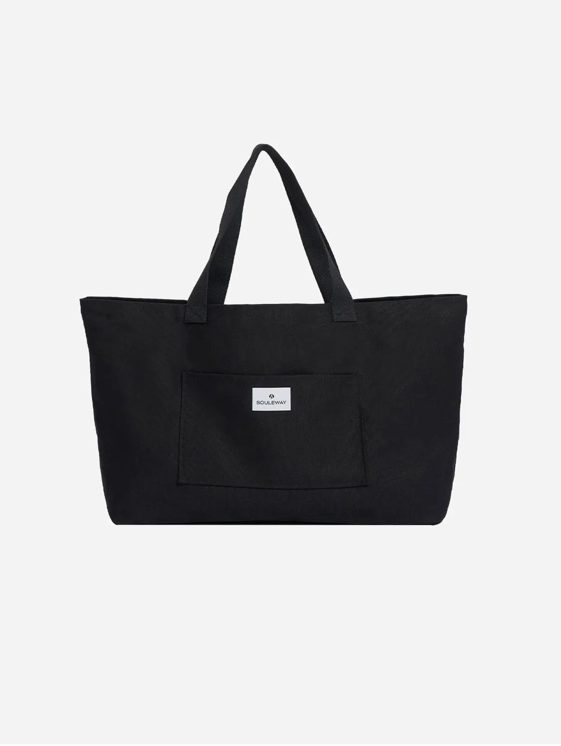 Natural Cotton Canvas Shopper | Black