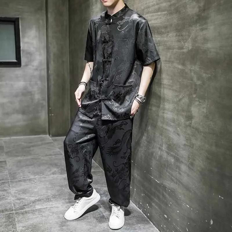 Neo Classic Kung Fu Dragons Shirt & Pants Set