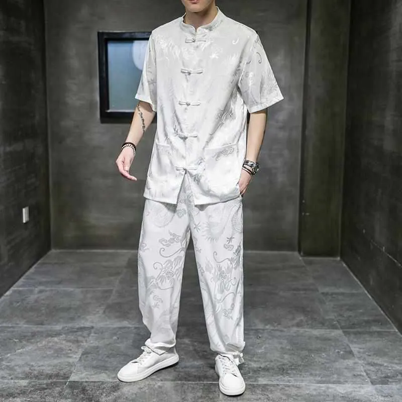 Neo Classic Kung Fu Dragons Shirt & Pants Set