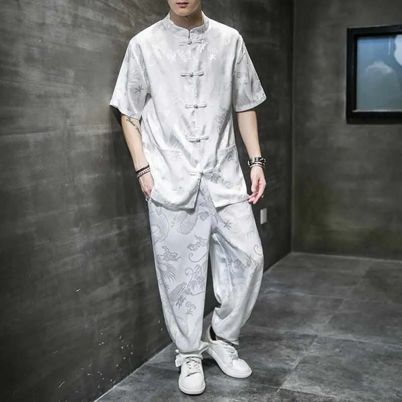 Neo Classic Kung Fu Dragons Shirt & Pants Set