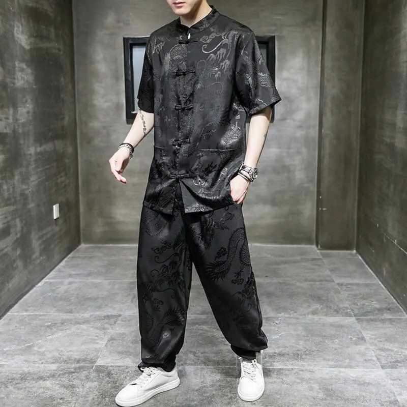Neo Classic Kung Fu Dragons Shirt & Pants Set