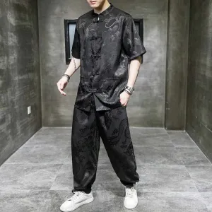 Neo Classic Kung Fu Dragons Shirt & Pants Set