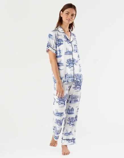 New Orleans Toile Pajama Pant Set