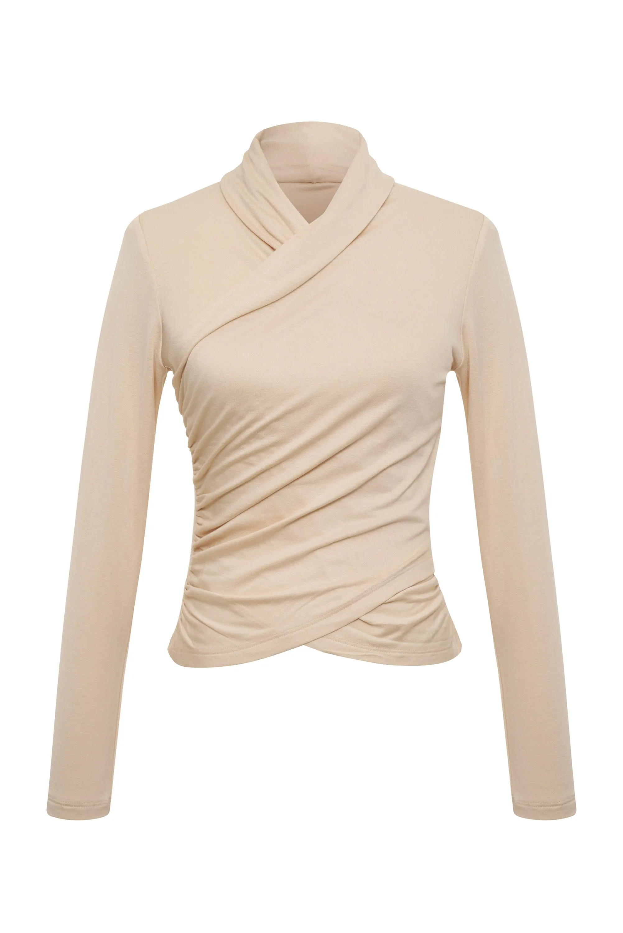 Nightcap Wrap Collar Top