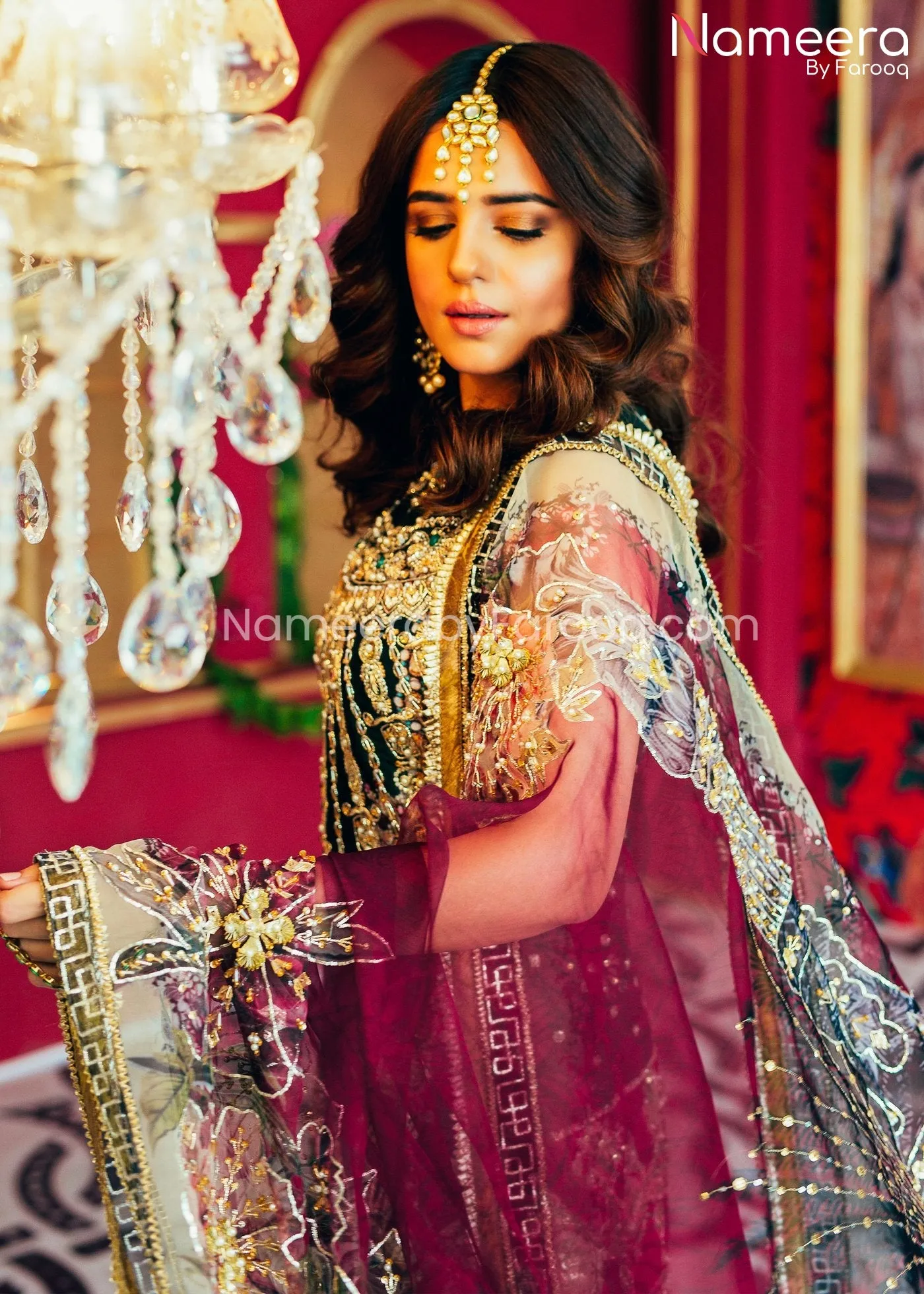 Pakistani Gharara and Short Shirt for Wedding Party #PN39