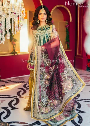 Pakistani Gharara and Short Shirt for Wedding Party #PN39