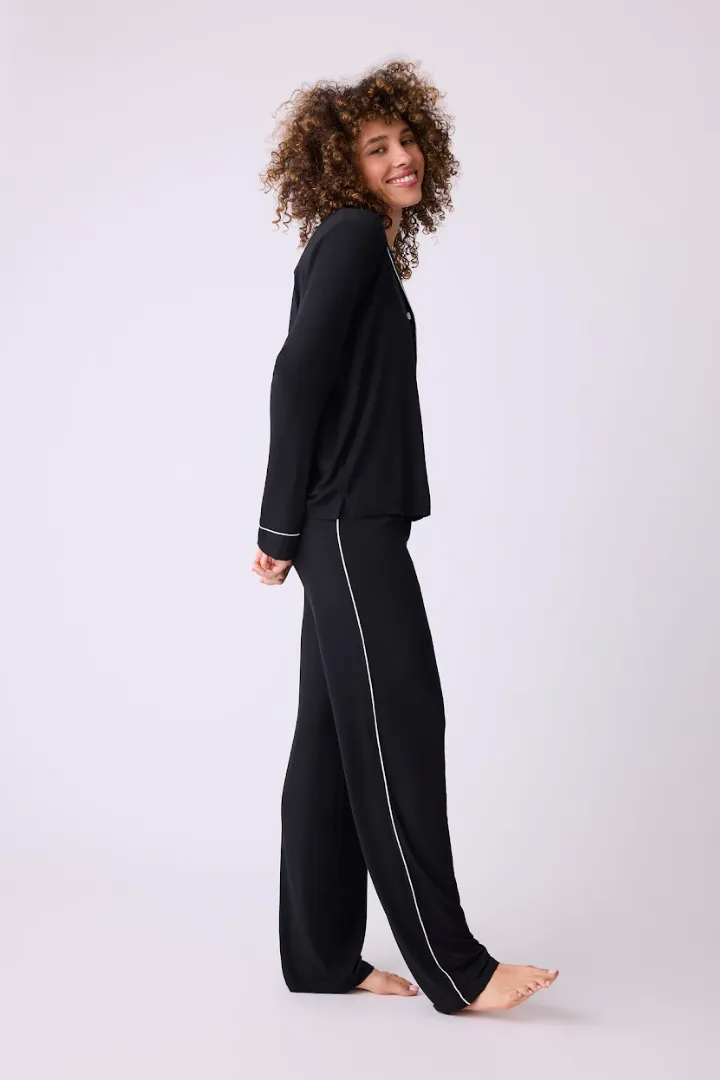 PJ Salvage Modal Basics PJ Set Black