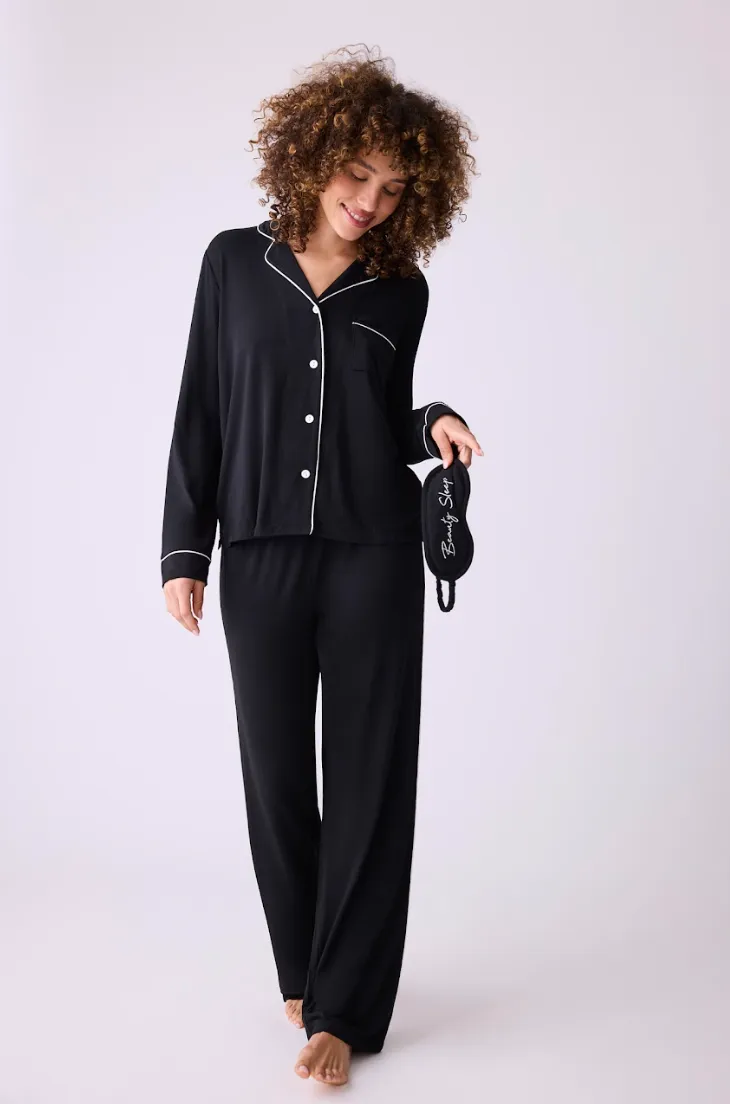 PJ Salvage Modal Basics PJ Set Black