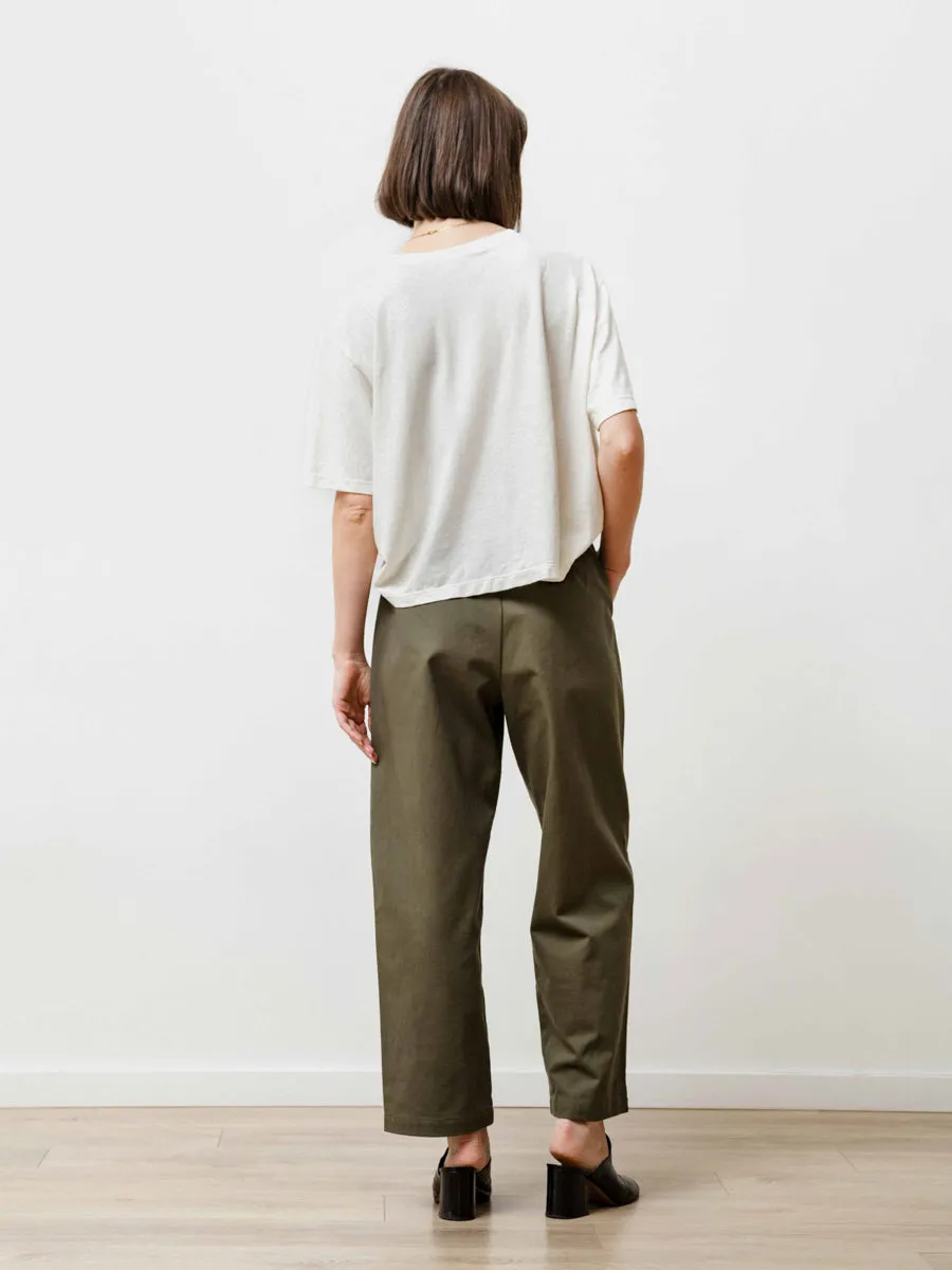 pleat trouser - canvas jalapeño