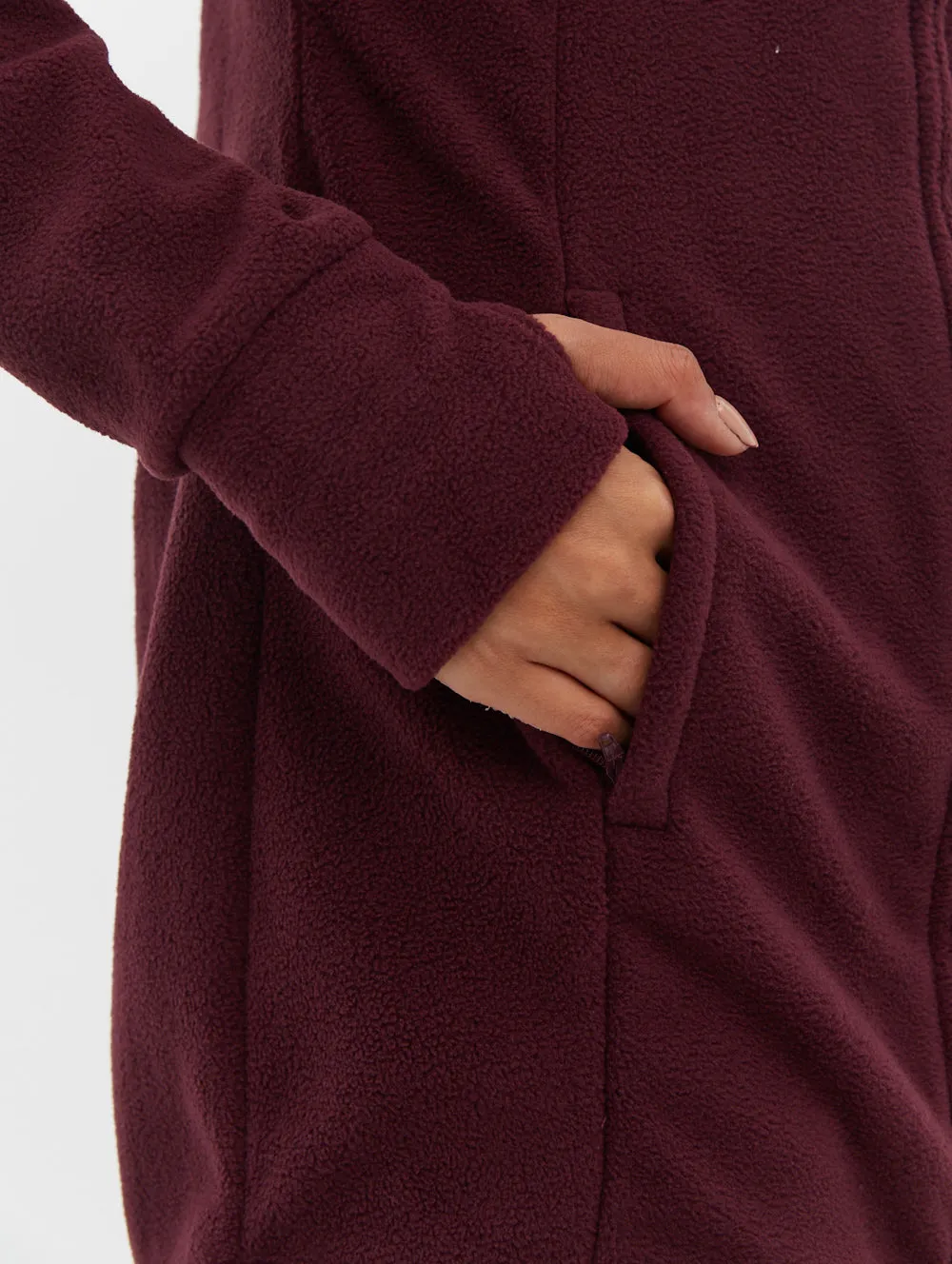 Polar Fleece Long Zip Up Jacket
