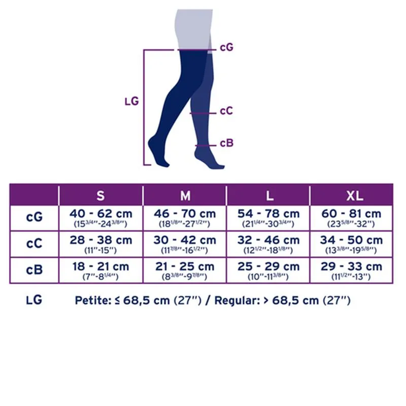PR/1 JOBST ULTRASHEER WOMEN, THIGH HIGH W/SIL LACE BAND, 20-30MMHG, LG, HONEY, CLOSED TOE