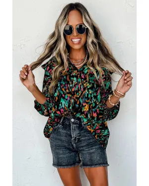 Princeton Abstract Print 3/4 Puff Sleeve