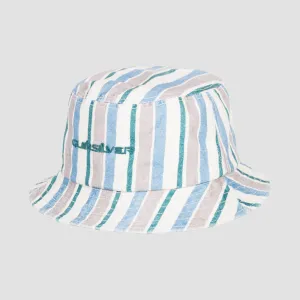 Quiksilver Classic Bucket Hat Antique White Vertical Stripes - Womens